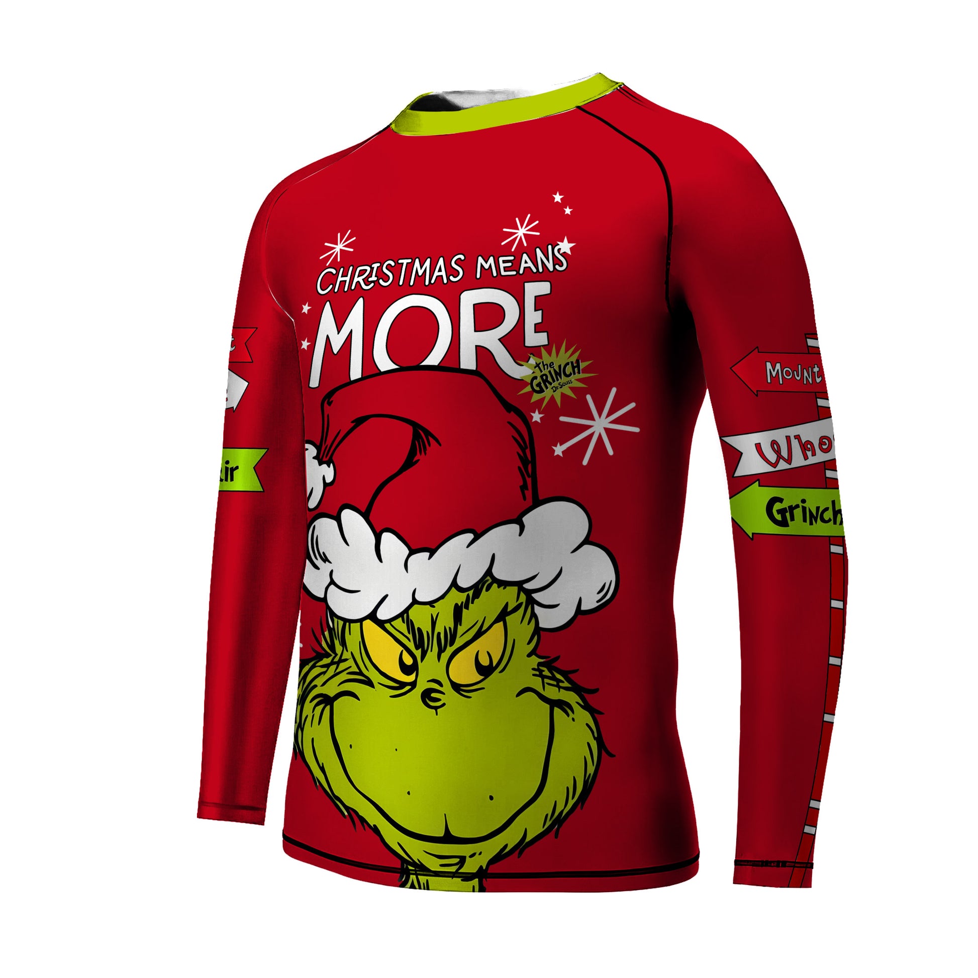 Grinch Christmas Mean More Kids Rash Guard
