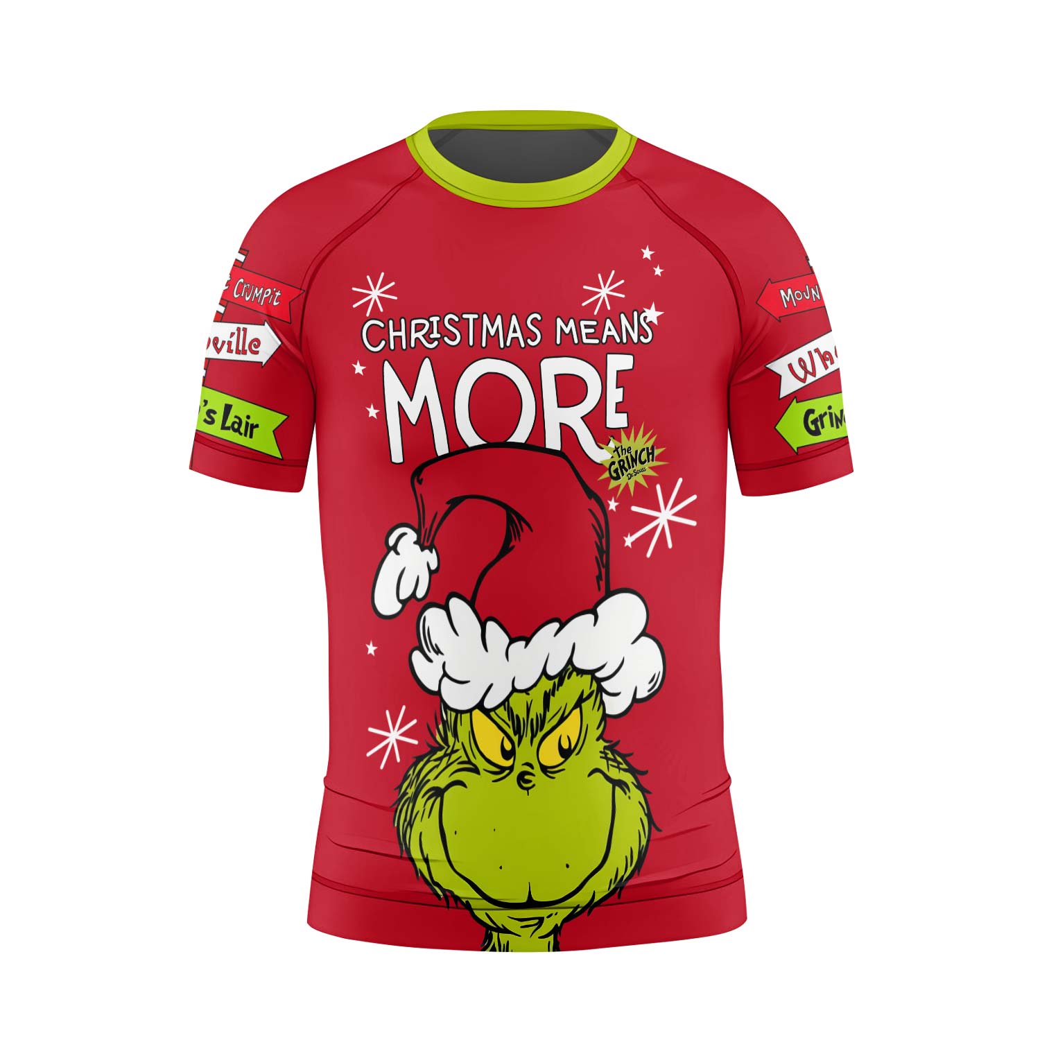Grinch Christmas Mean More Kids Rash Guard
