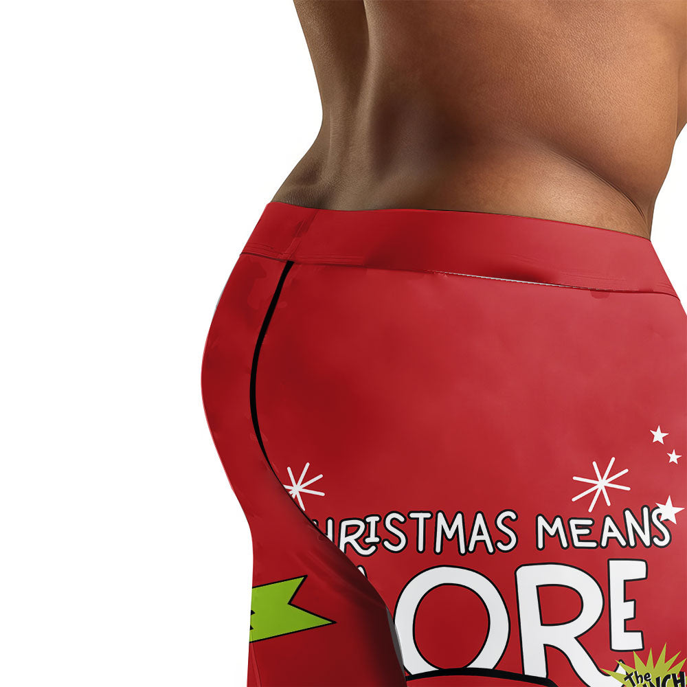 Grinch Christmas Mean More Men's Compression Leggings