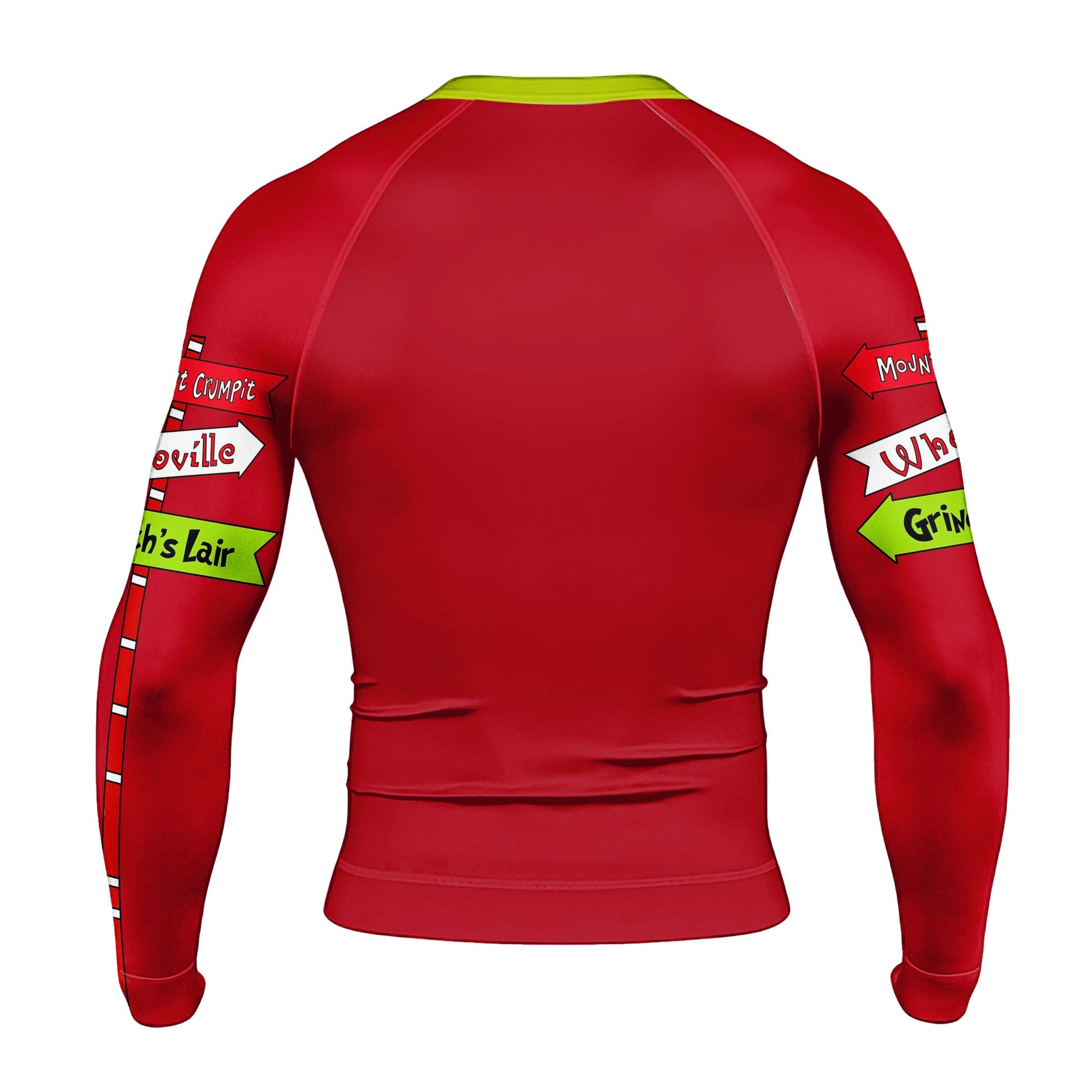 Grinch Christmas Mean More Men's Long Sleeve Rash Guard