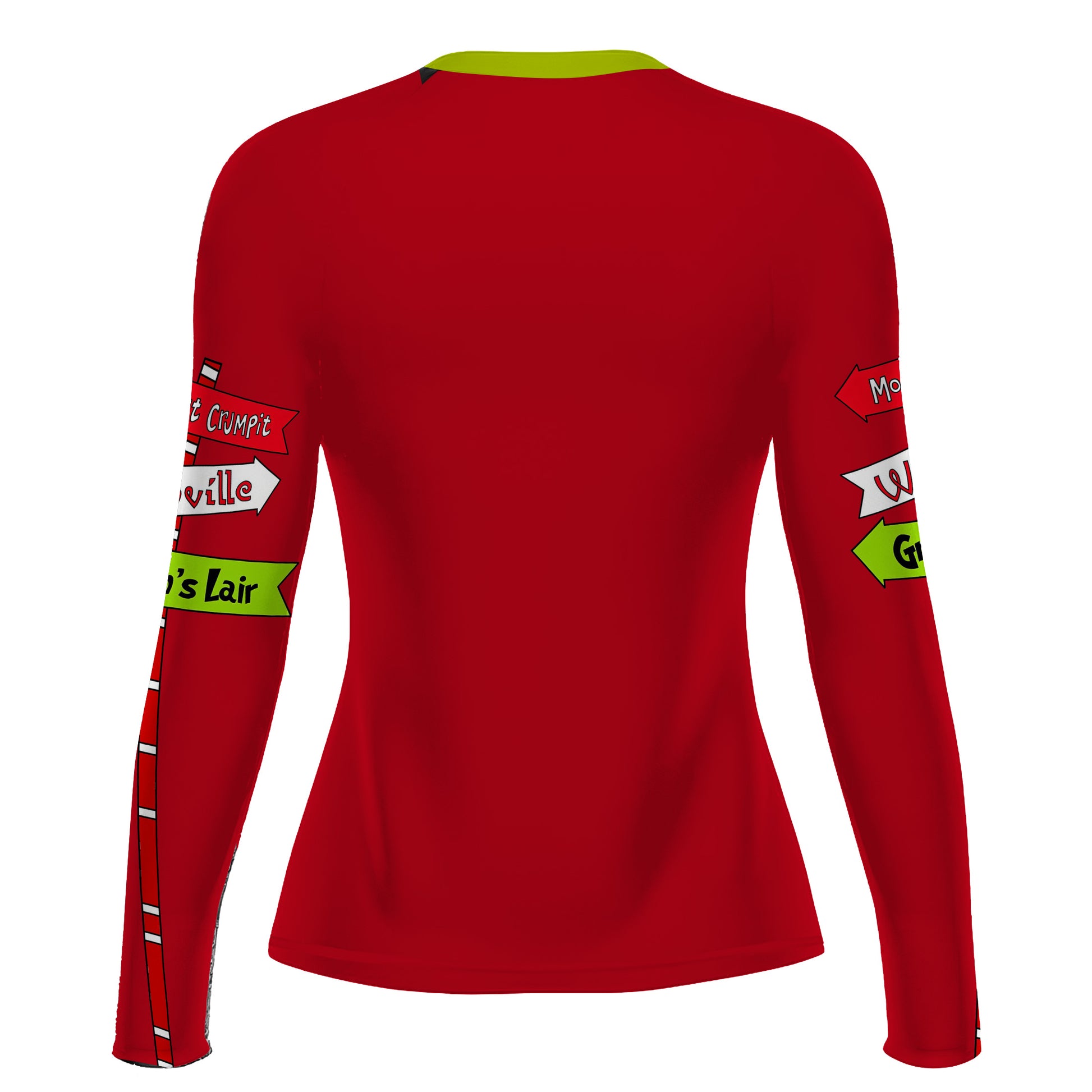 Grinch Christmas Mean More Women's Long Sleeve Rash Guard