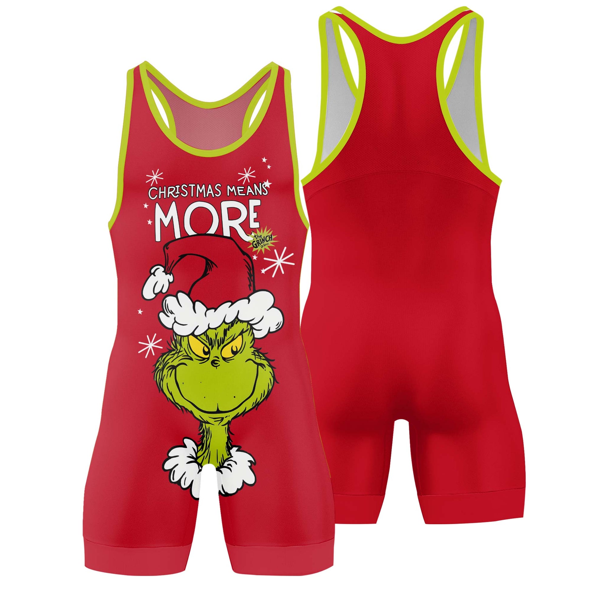 Grinch Christmas Mean More Wrestling Singlets