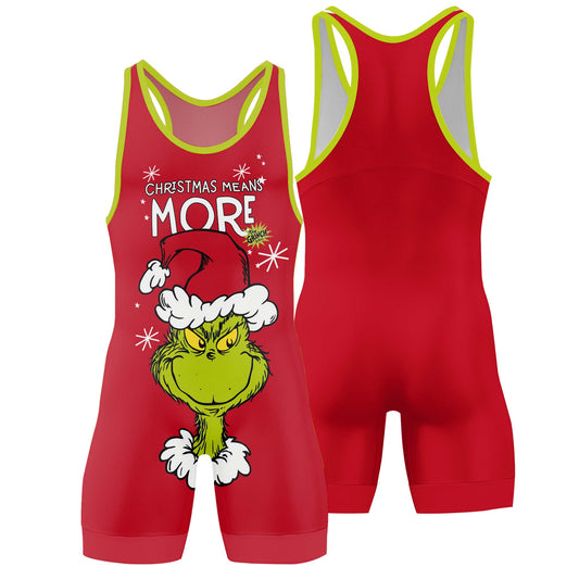 Grinch Christmas Mean More Wrestling Singlets