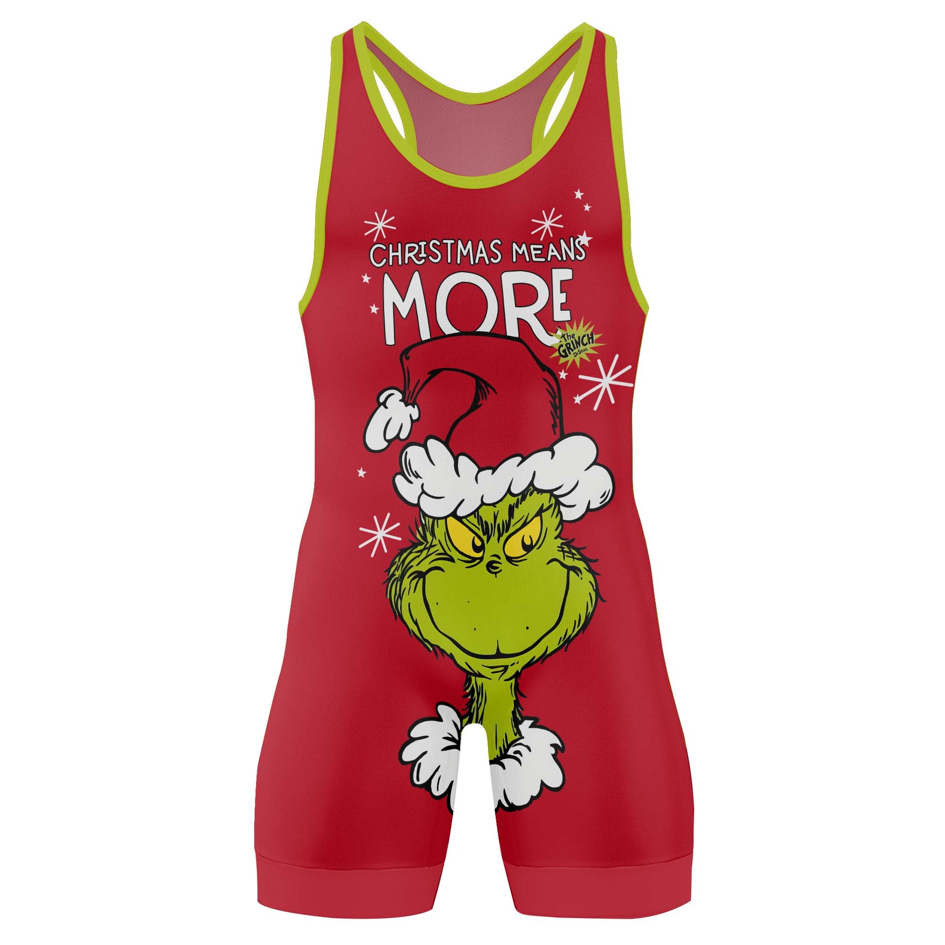 Grinch Christmas Mean More Wrestling Singlets