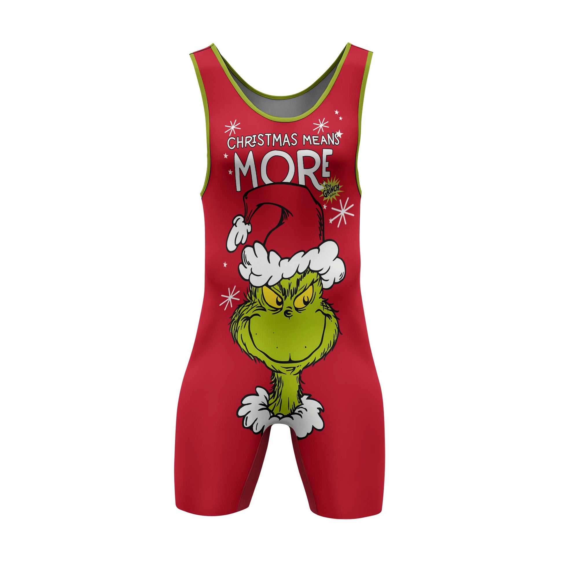 Grinch Christmas Mean More Wrestling Singlets