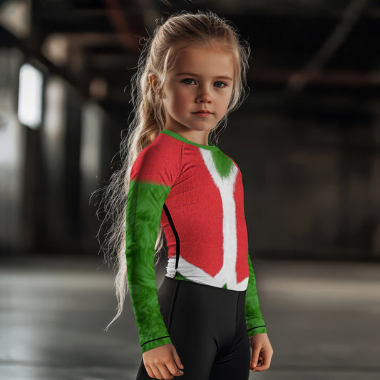 Grinch Claus Kids Rash Guard