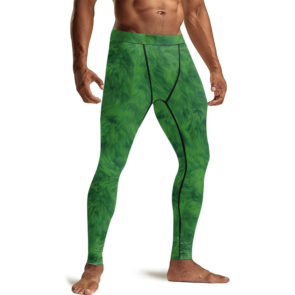 Grinch Claus Men's Compression Leggings