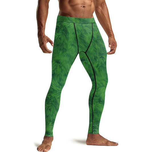 Grinch Claus Men's Compression Leggings