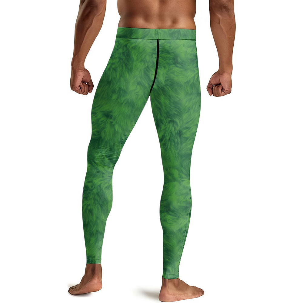 Grinch Claus Men's Compression Leggings