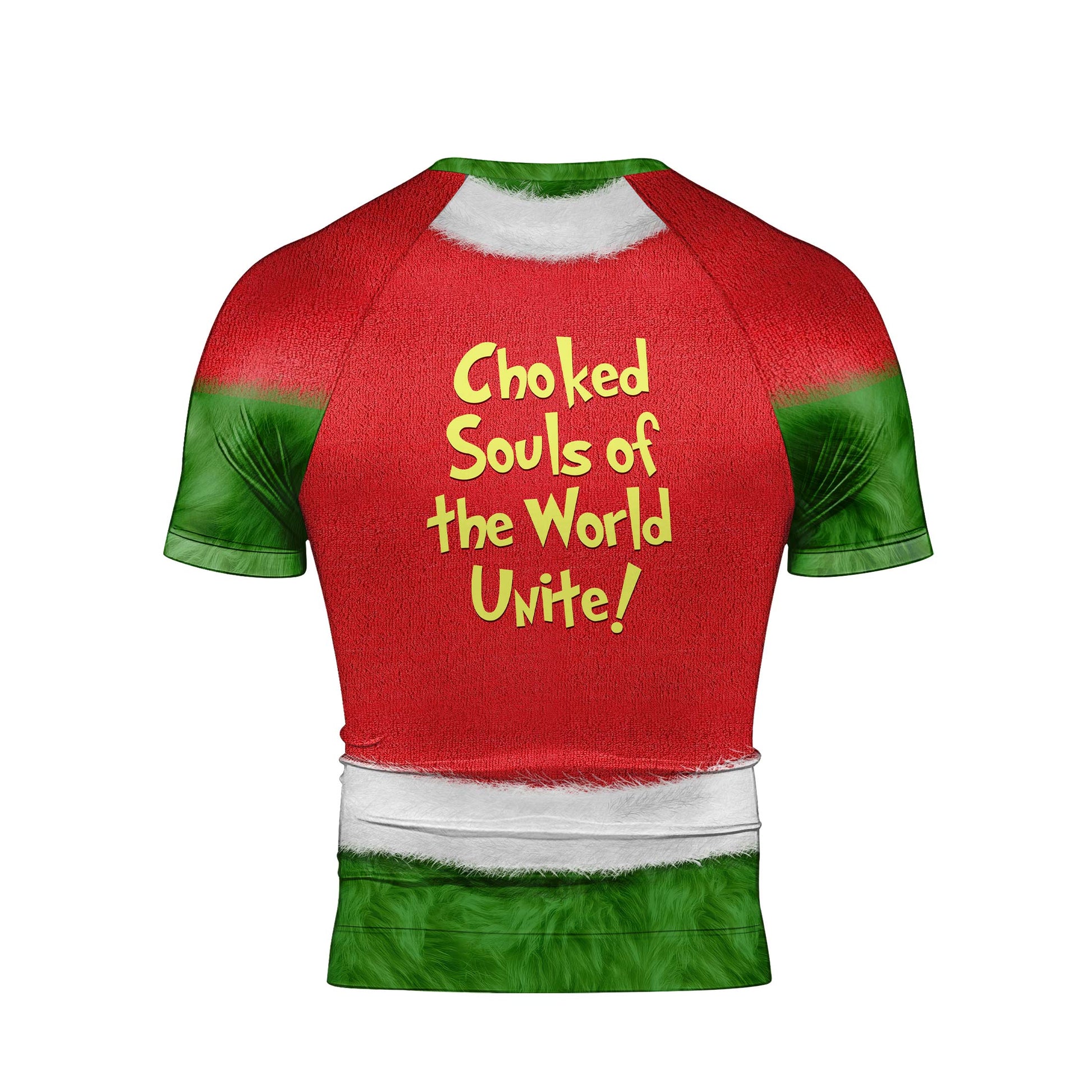 Grinch Claus Men's Short Sleeve Rash Guard