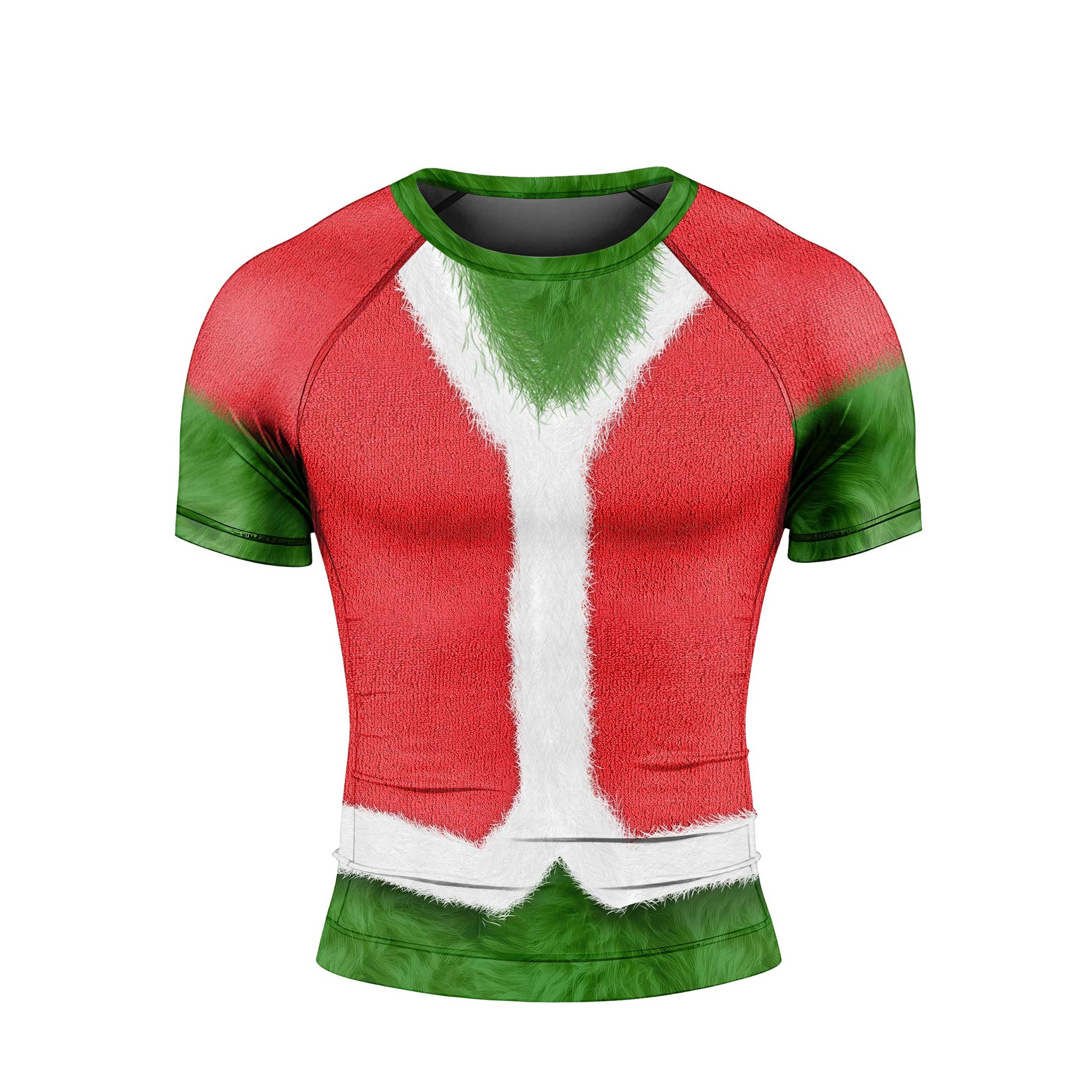 Grinch Claus Men's Short Sleeve Rash Guard