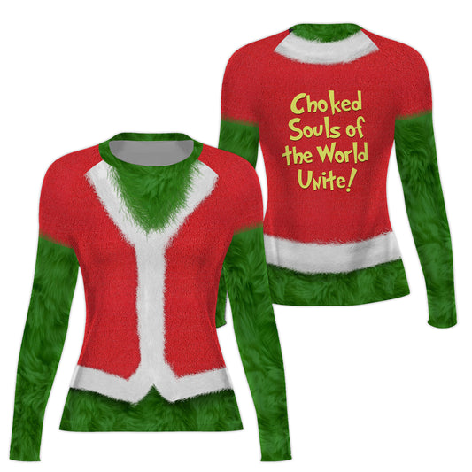 Grinch Claus Women's Long Sleeve Rash Guard