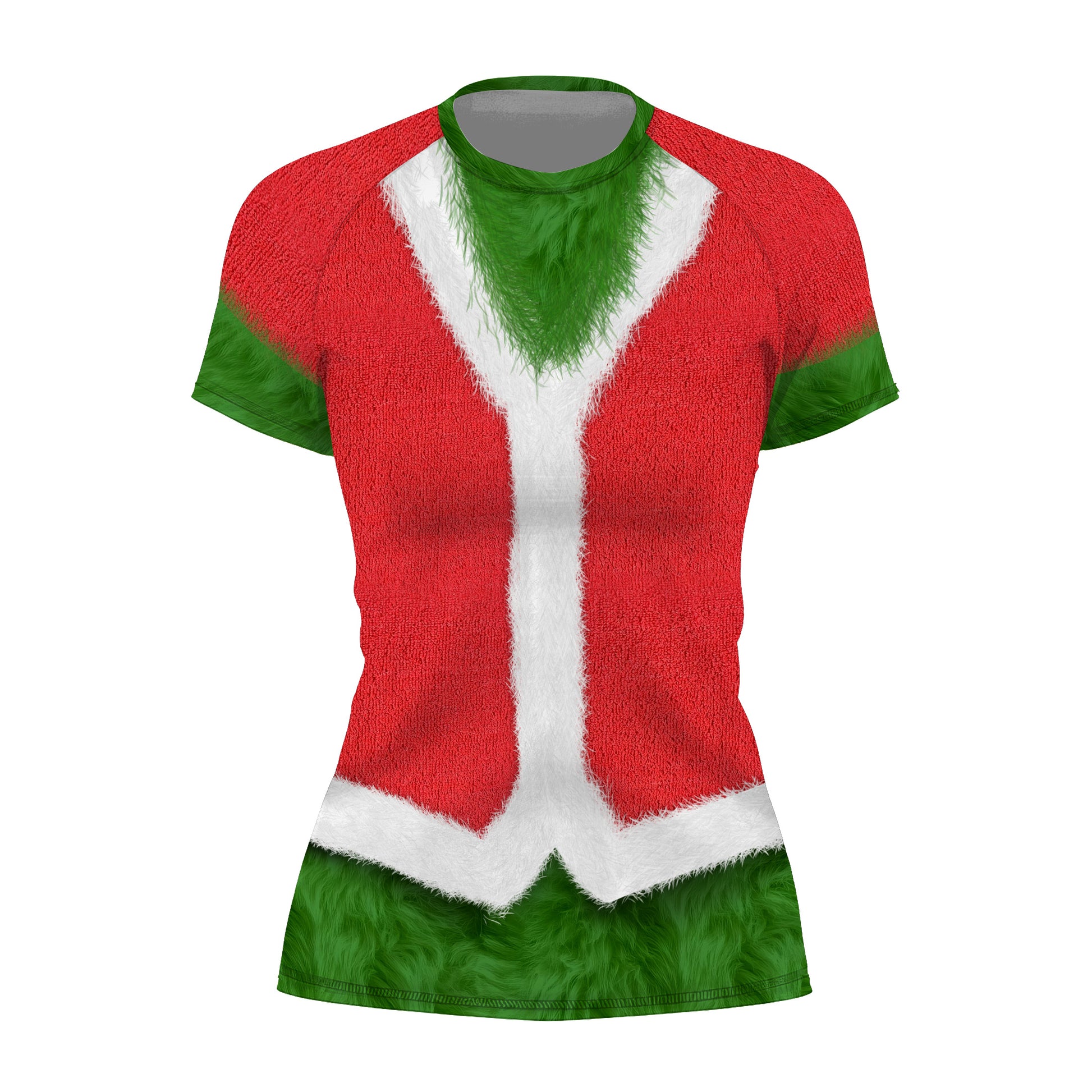 Grinch Claus Women's Short Sleeve Rash Guard