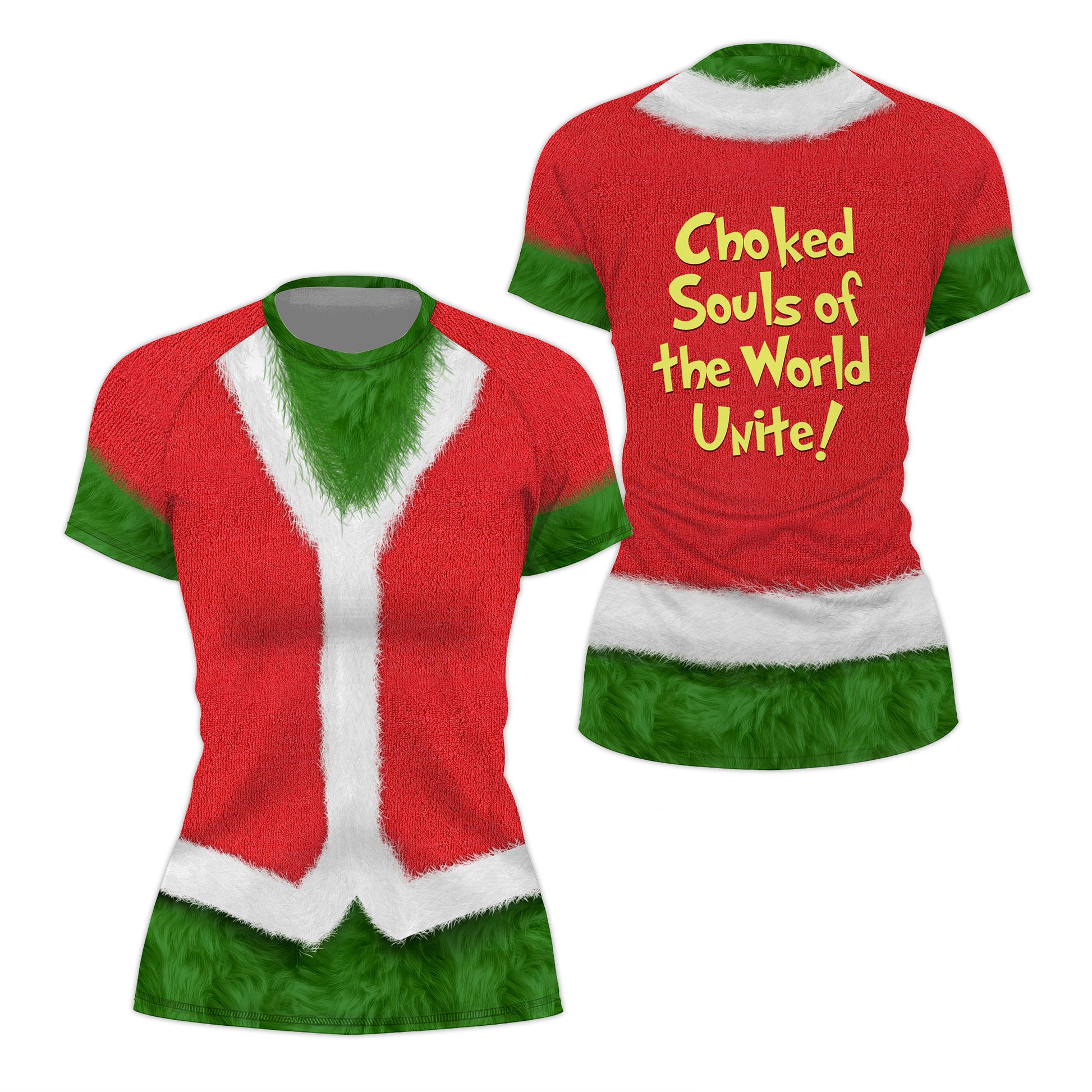 Grinch Claus Women's Short Sleeve Rash Guard