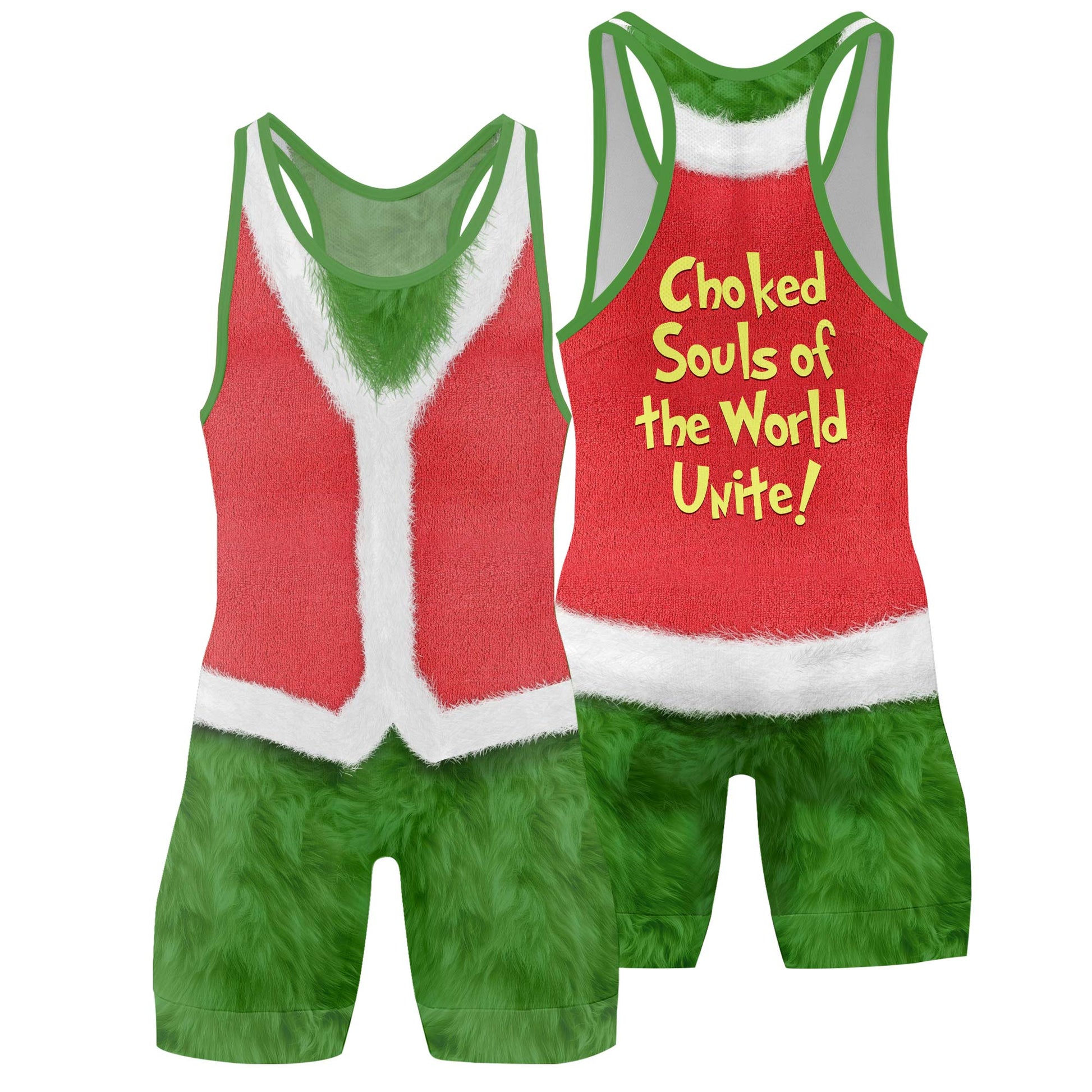 Grinch Claus Wrestling Singlets