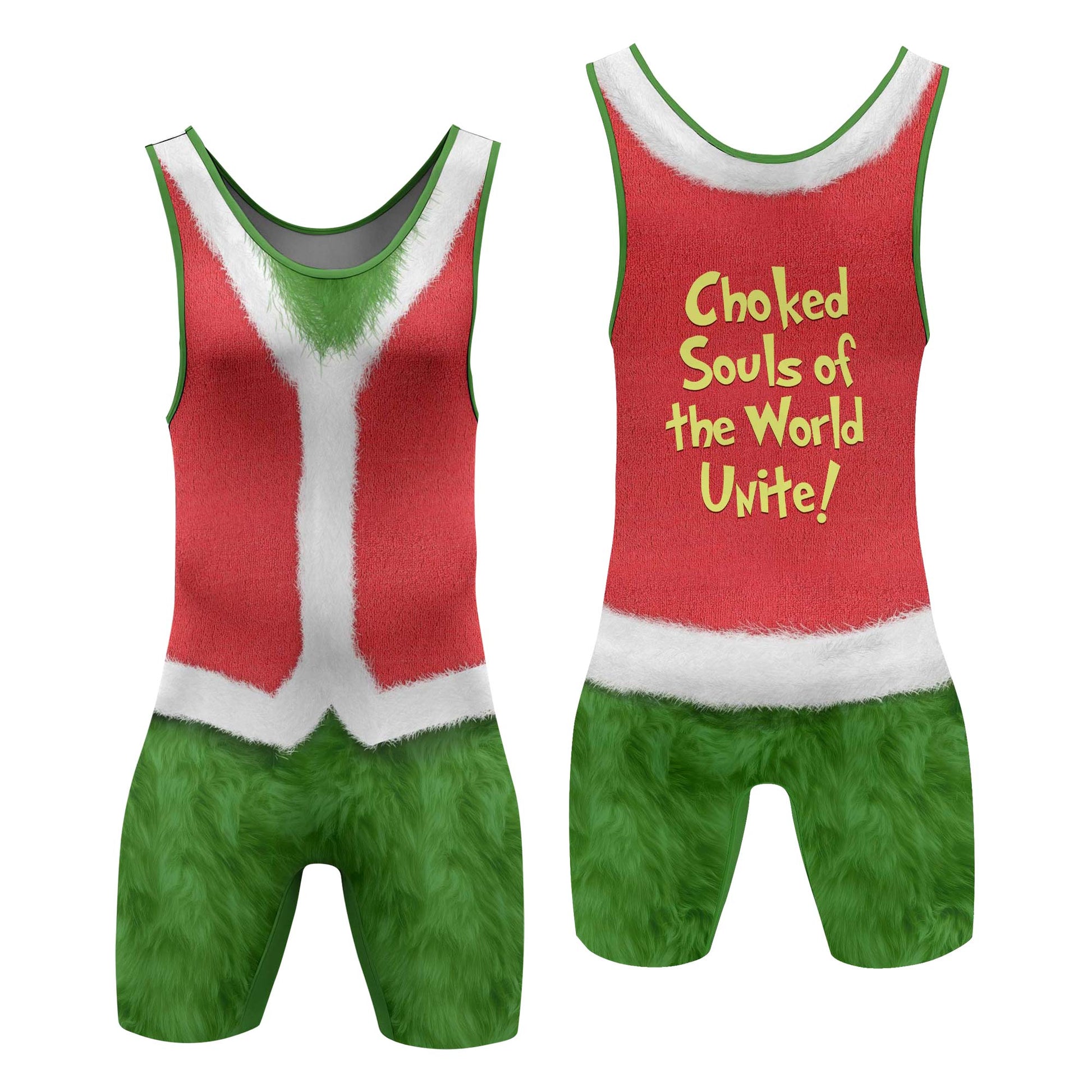 Grinch Claus Wrestling Singlets