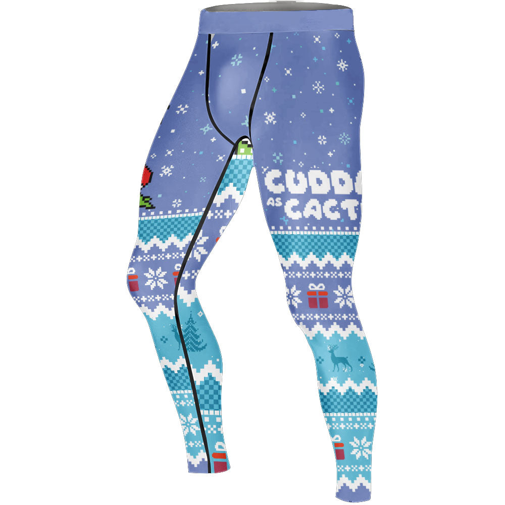 Grinch Cuddly Men's Compression Leggings