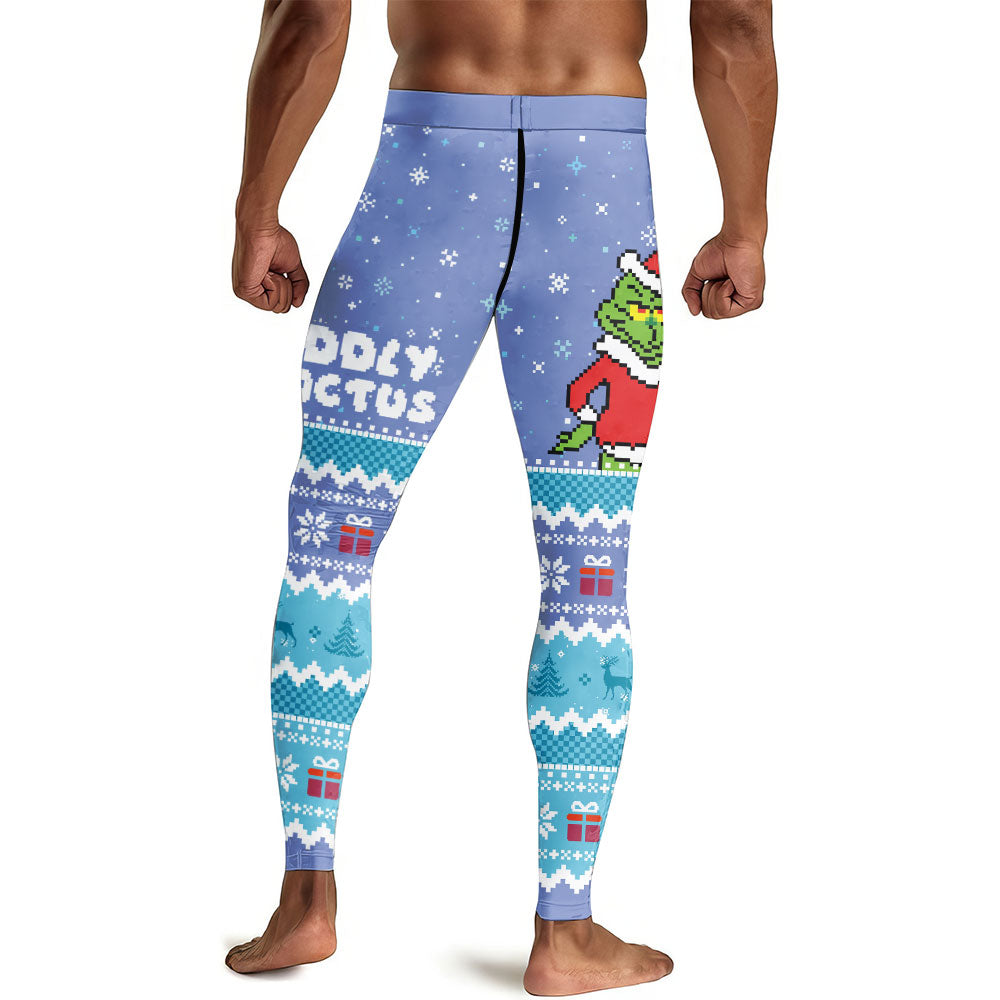 Grinch Cuddly Men's Compression Leggings