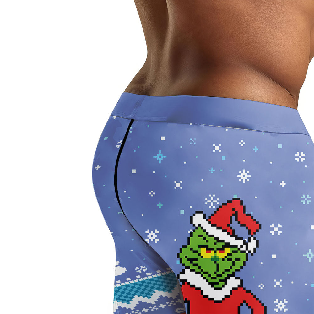 Grinch Cuddly Men's Compression Leggings