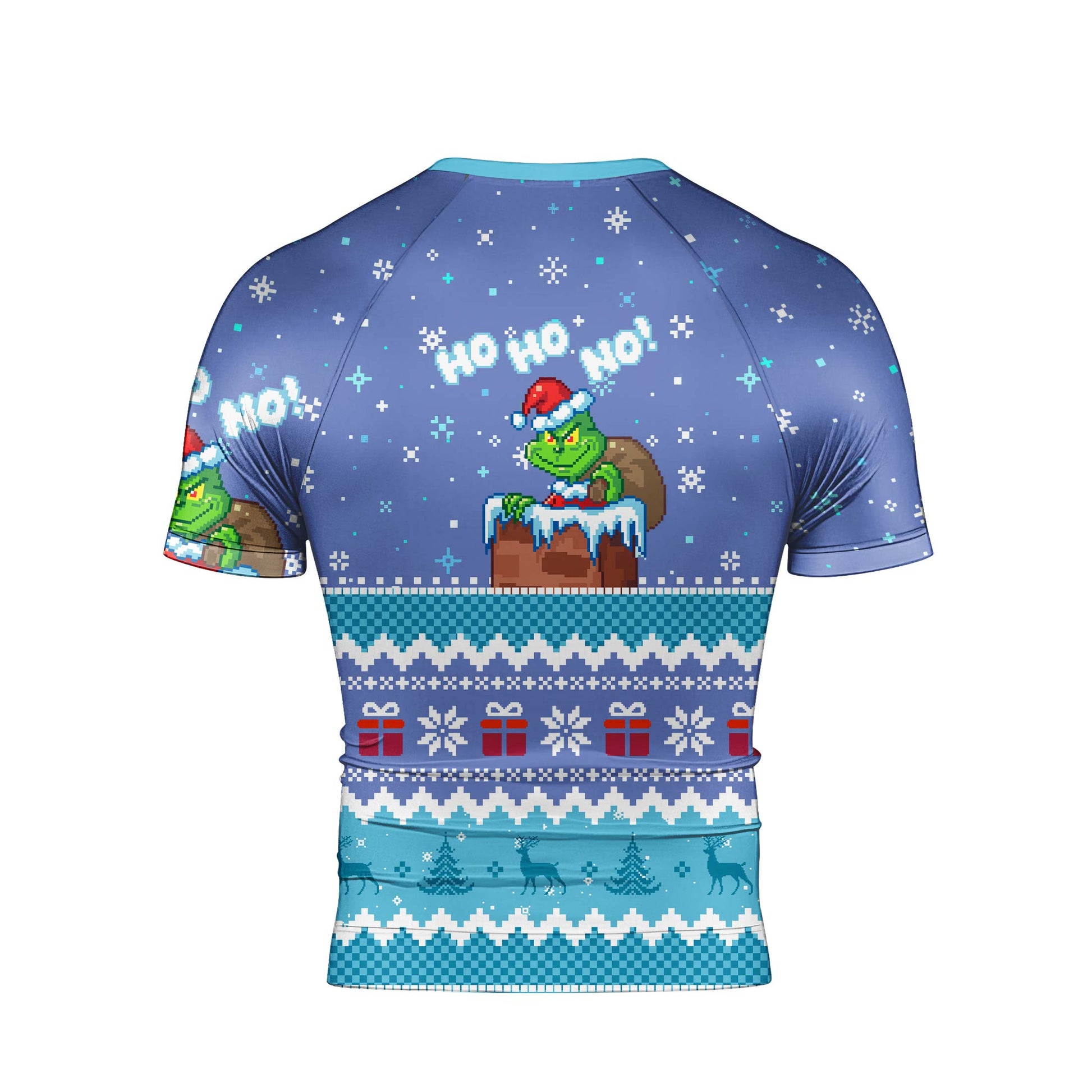 Grinch Cuddly Men's Short Sleeve Rash Guard