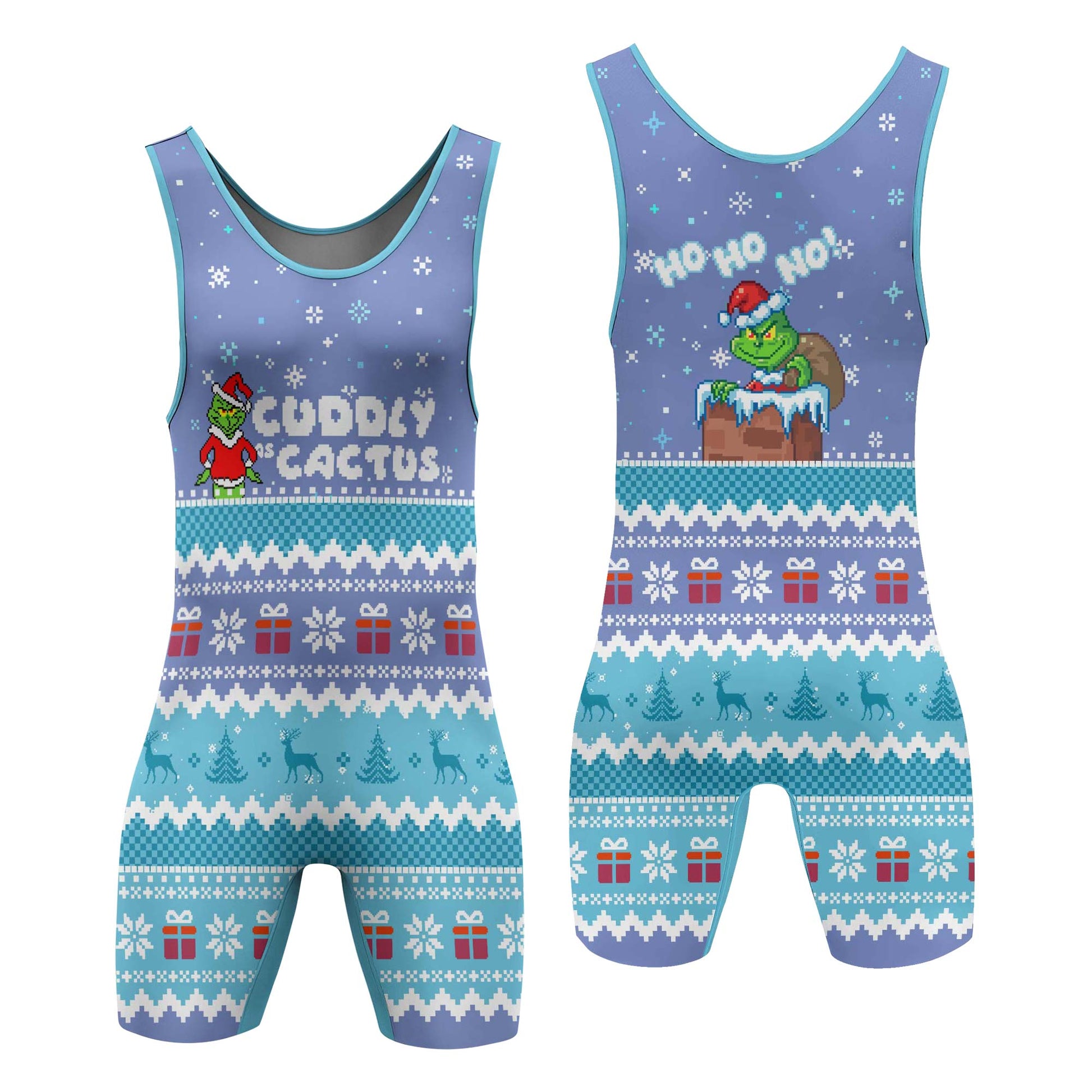 Grinch Cuddly Wrestling Singlets