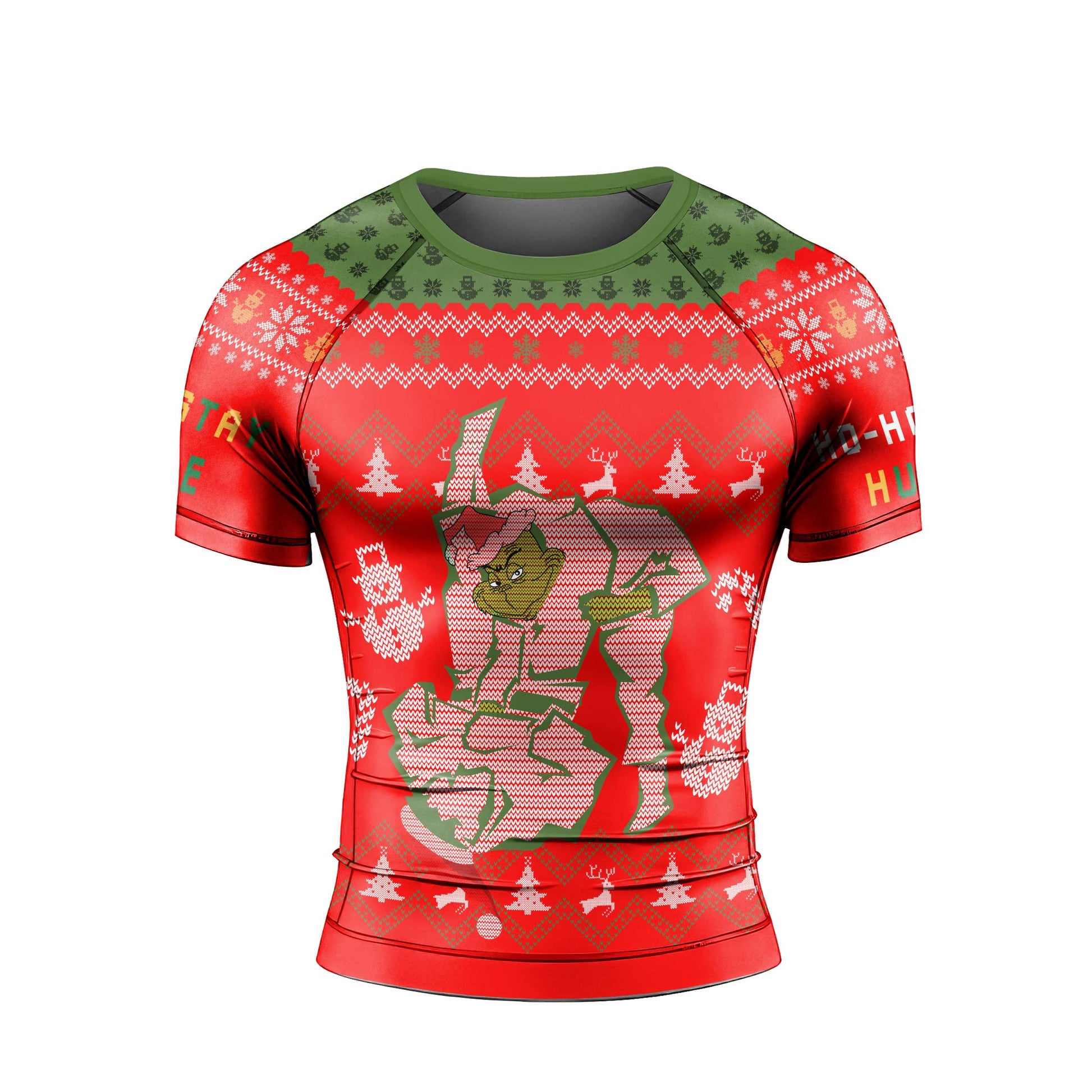 Grinch Jiu Jitsu Men's Short Sleeve Rash Guard
