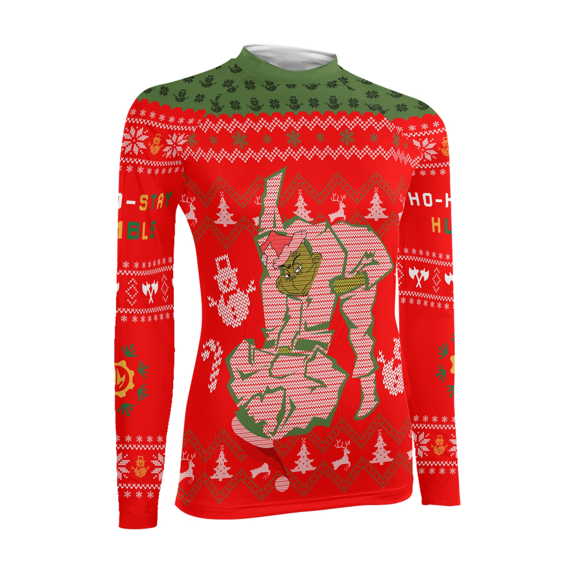 Grinch Jiu Jitsu Women's Long Sleeve Rash Guard