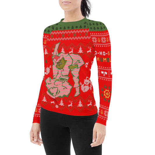Grinch Jiu Jitsu Women's Long Sleeve Rash Guard