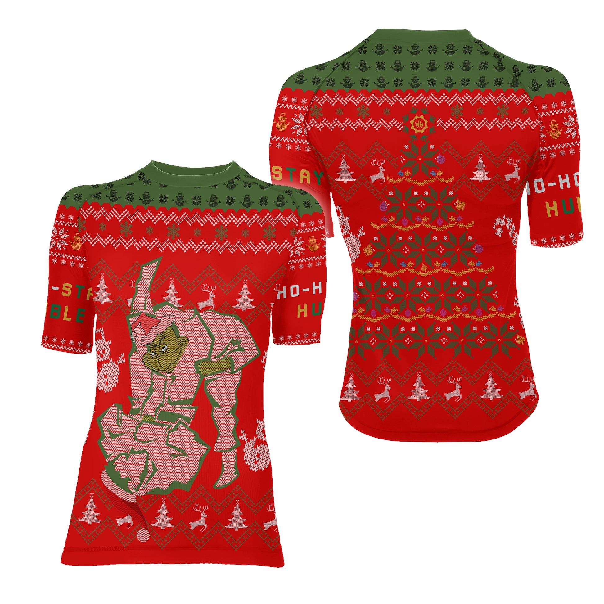 Grinch Jiu Jitsu Women's Short Sleeve Rash Guard