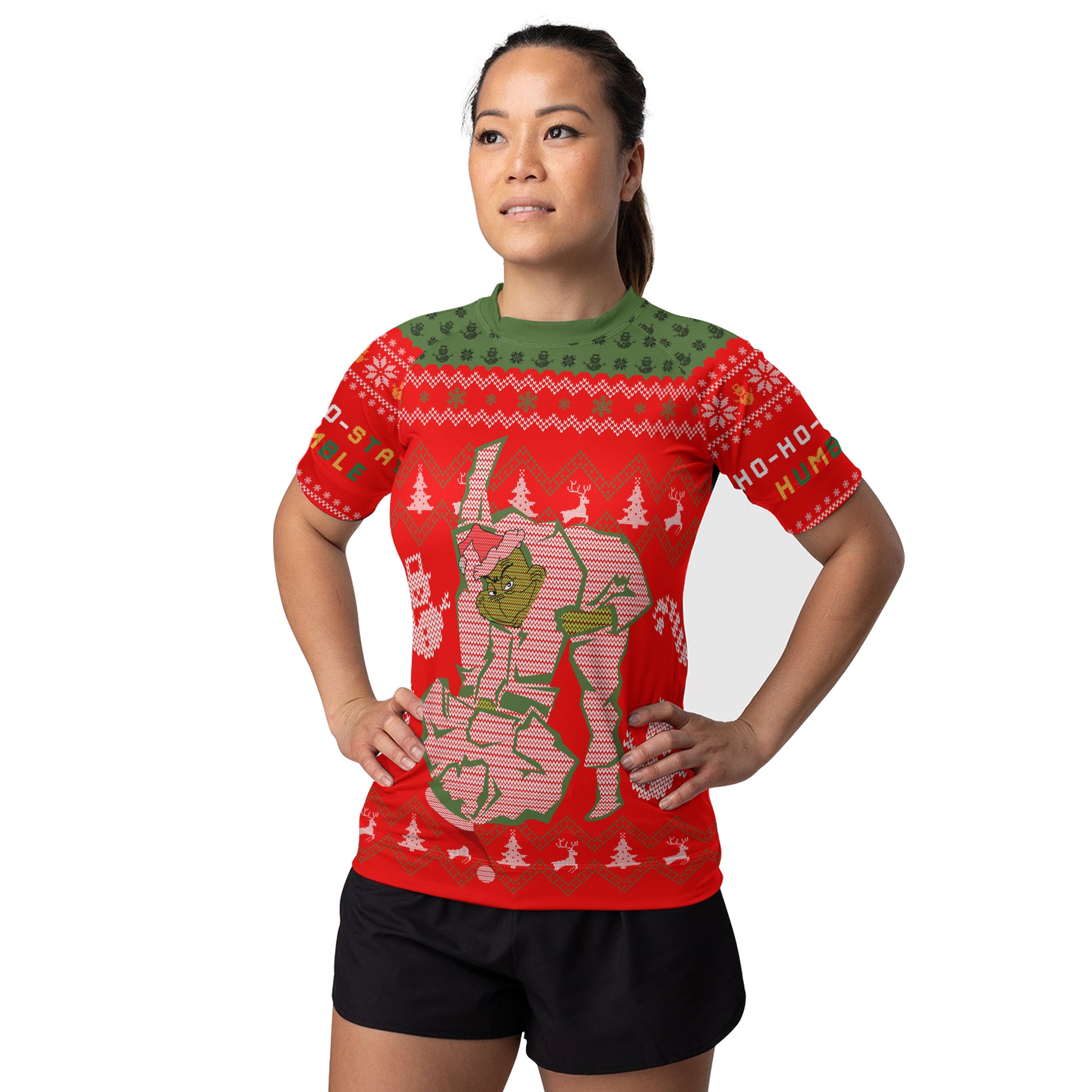 Grinch Jiu Jitsu Women's Short Sleeve Rash Guard