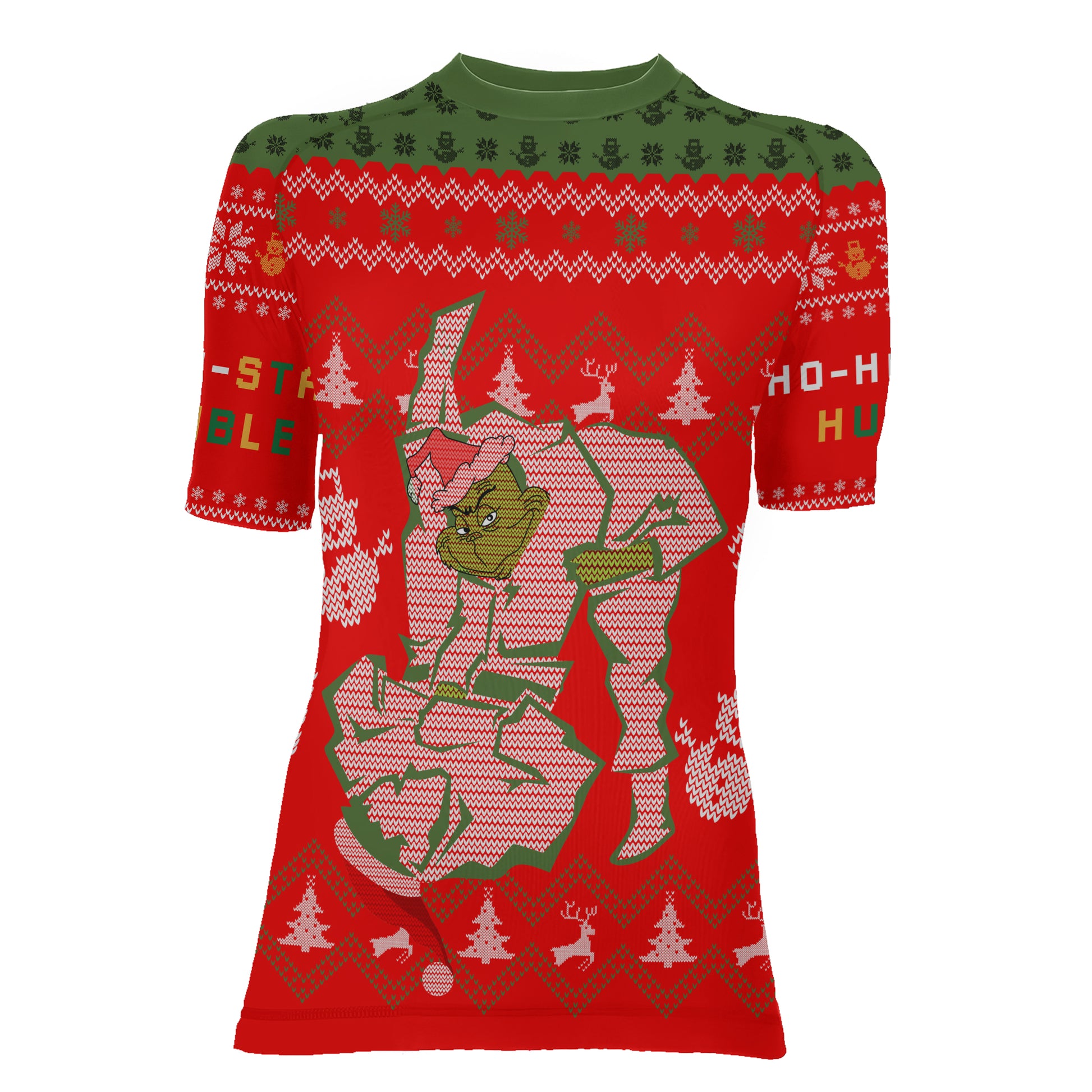 Grinch Jiu Jitsu Women's Short Sleeve Rash Guard