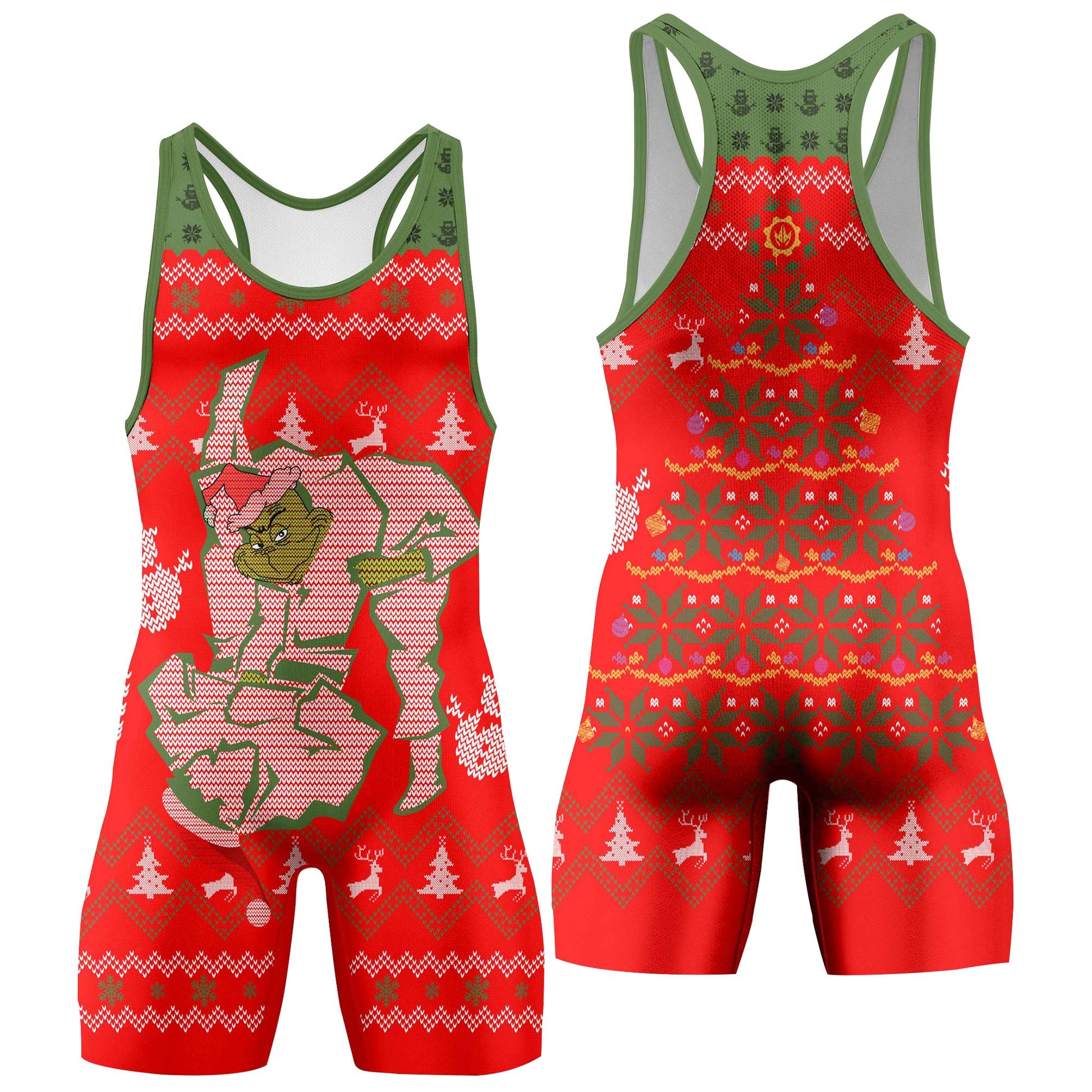 Grinch Jiu Jitsu Wrestling Singlets