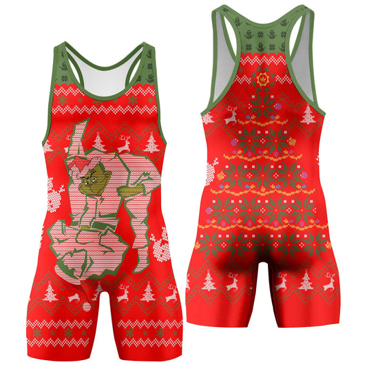 Grinch Jiu Jitsu Wrestling Singlets