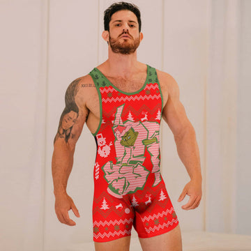 Grinch Jiu Jitsu Wrestling Singlets