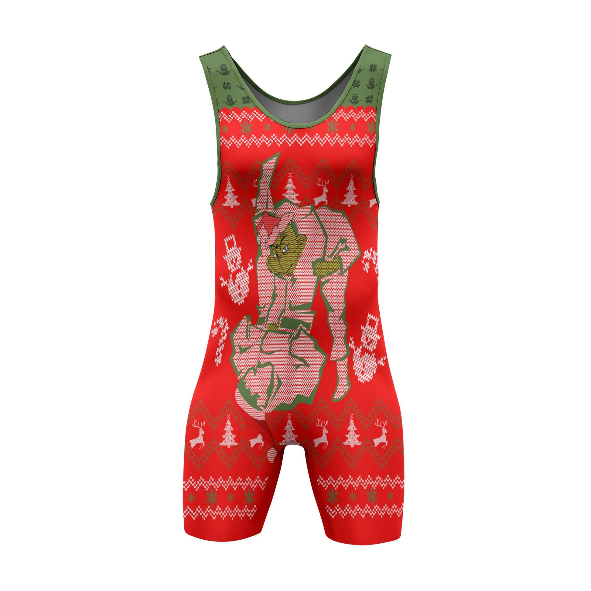 Grinch Jiu Jitsu Wrestling Singlets