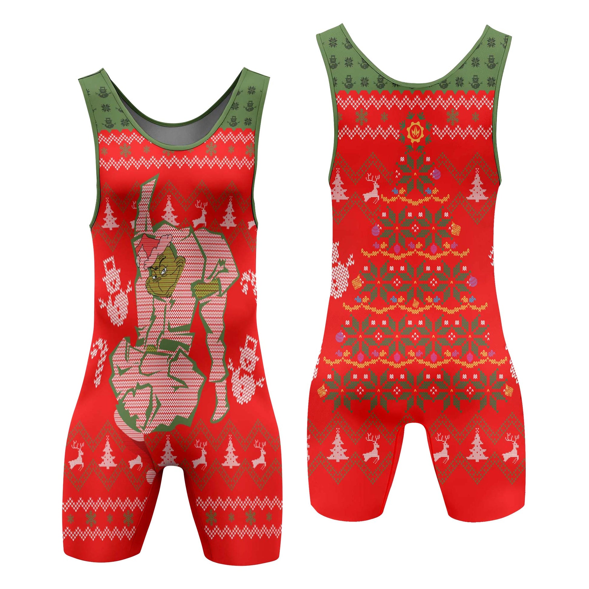 Grinch Jiu Jitsu Wrestling Singlets