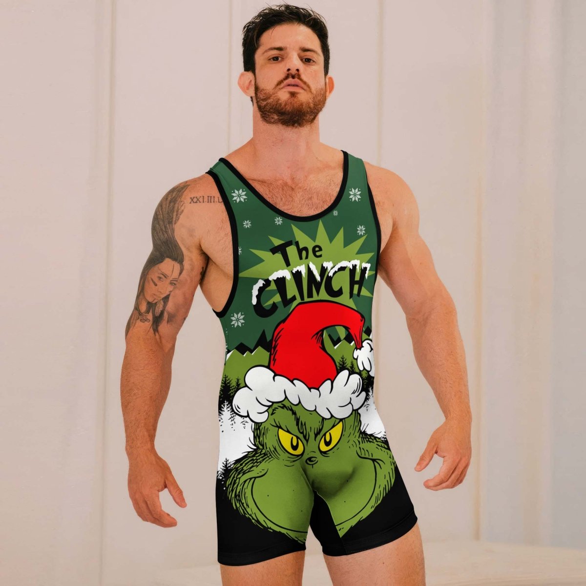 Clinch Santa Clause Wrestling Singlets - BattleFitGear