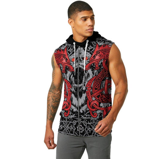 Rage Of Viking Berserker Sleeveless Pullover & Zip Hoodie - BattleFitGear