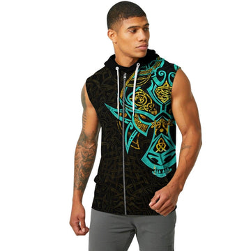 Fenrir Norse Wolf Sleeveless Pullover & Zip Hoodie - BattleFitGear