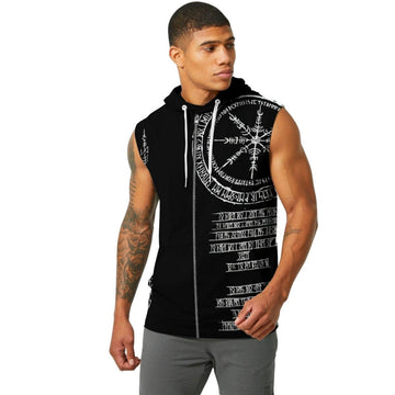 Vikings Shield Runes Sleeveless Pullover & Zip Hoodie - BattleFitGear