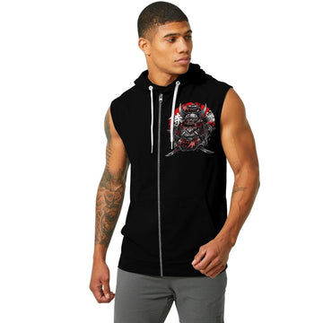 Devil Shogun Sleeveless Pullover & Zip Hoodie - BattleFitGear