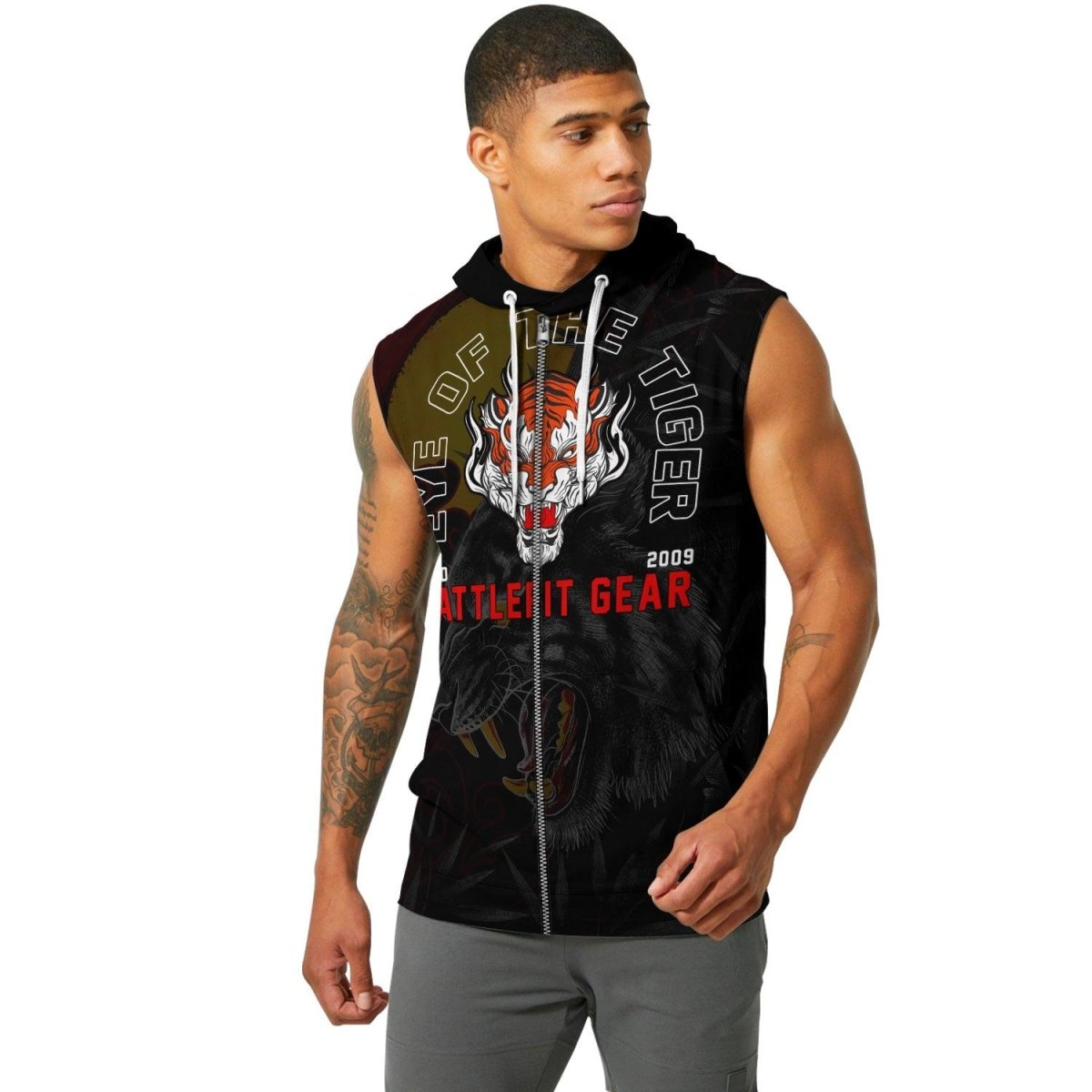 Shadow Tiger Sleeveless Pullover & Zip Hoodie - BattleFitGear