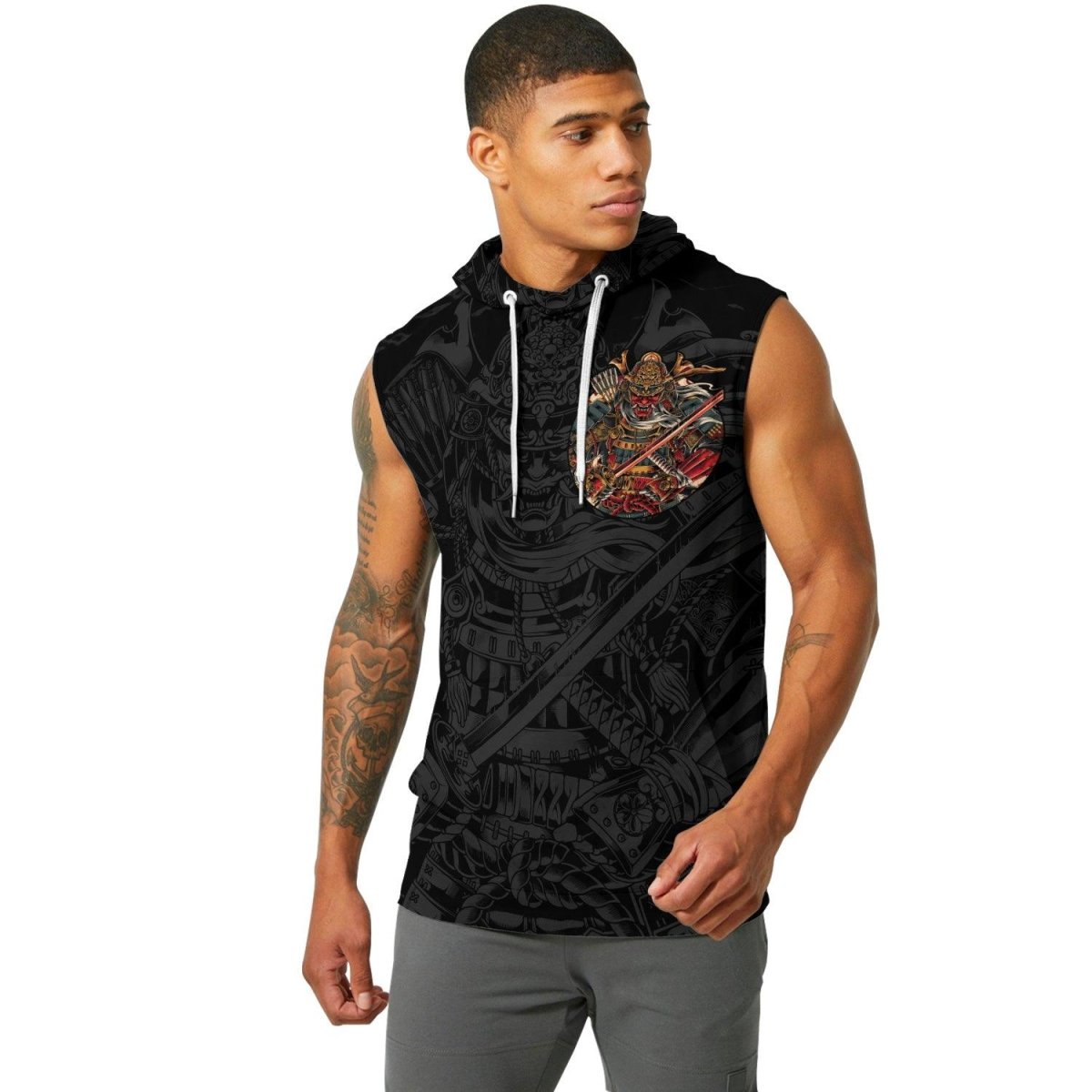 Samurai Shogun Sleeveless Pullover & Zip Hoodie - BattleFitGear