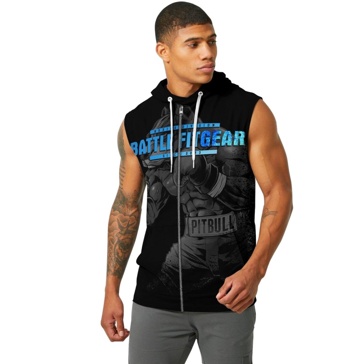 Pitbull Boxing Sleeveless Pullover & Zip Hoodie - BattleFitGear