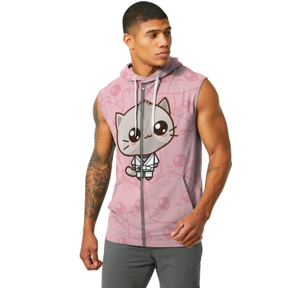 Kimeora Pink Sleeveless Pullover & Zip Hoodie - BattleFitGear