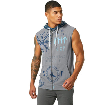 Navy Veteran Viking Sleeveless Pullover & Zip Hoodie - BattleFitGear