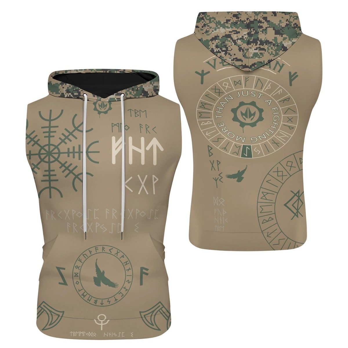 Marine Veteran Viking Sleeveless Pullover & Zip Hoodie - BattleFitGear