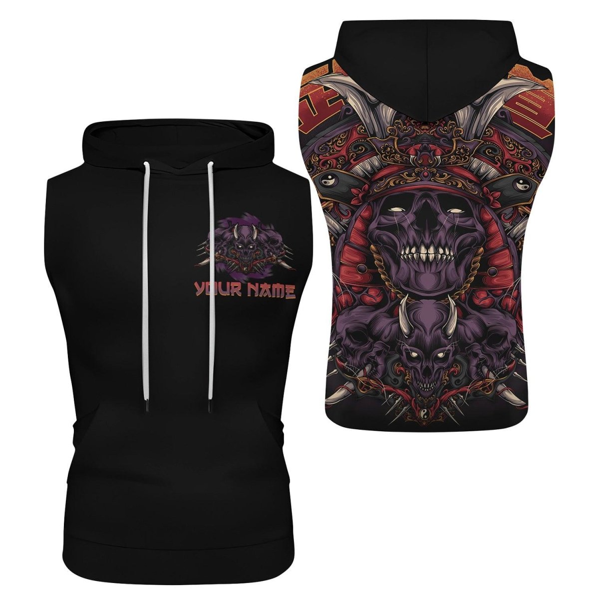 Personlized Deadly Shogun Sleeveless Pullover & Zip Hoodie - BattleFitGear