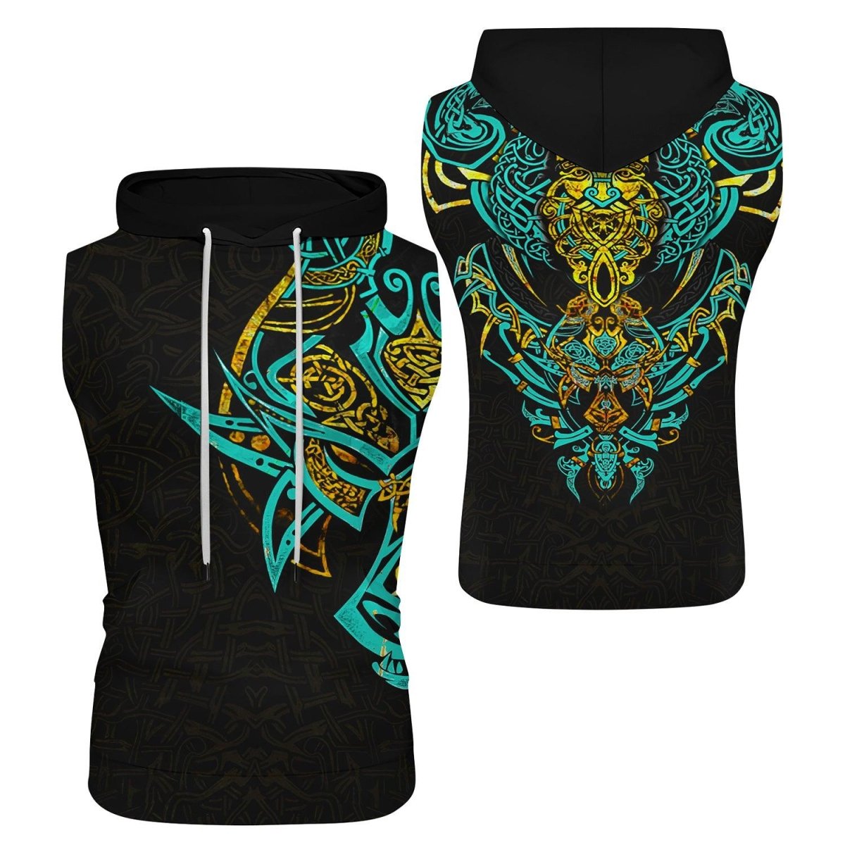 Fenrir Norse Wolf Sleeveless Pullover & Zip Hoodie - BattleFitGear