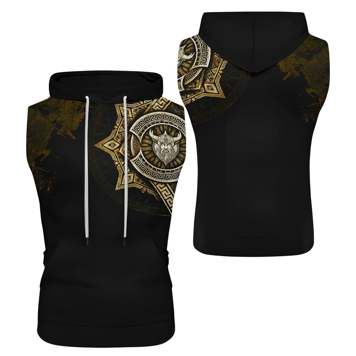 Viking Warrior Medal Sleeveless Pullover & Zip Hoodie - BattleFitGear